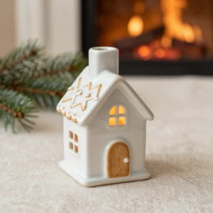 Porcelain Gingerbread House Votive